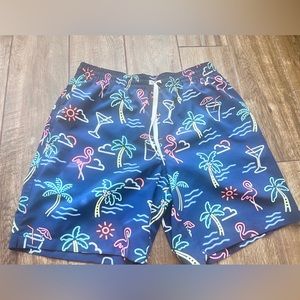 Men’s Chubbies “The Neon Lights” Swim Trunks 7” Sz. L